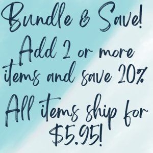 Bundle 2 or more items and save 20%